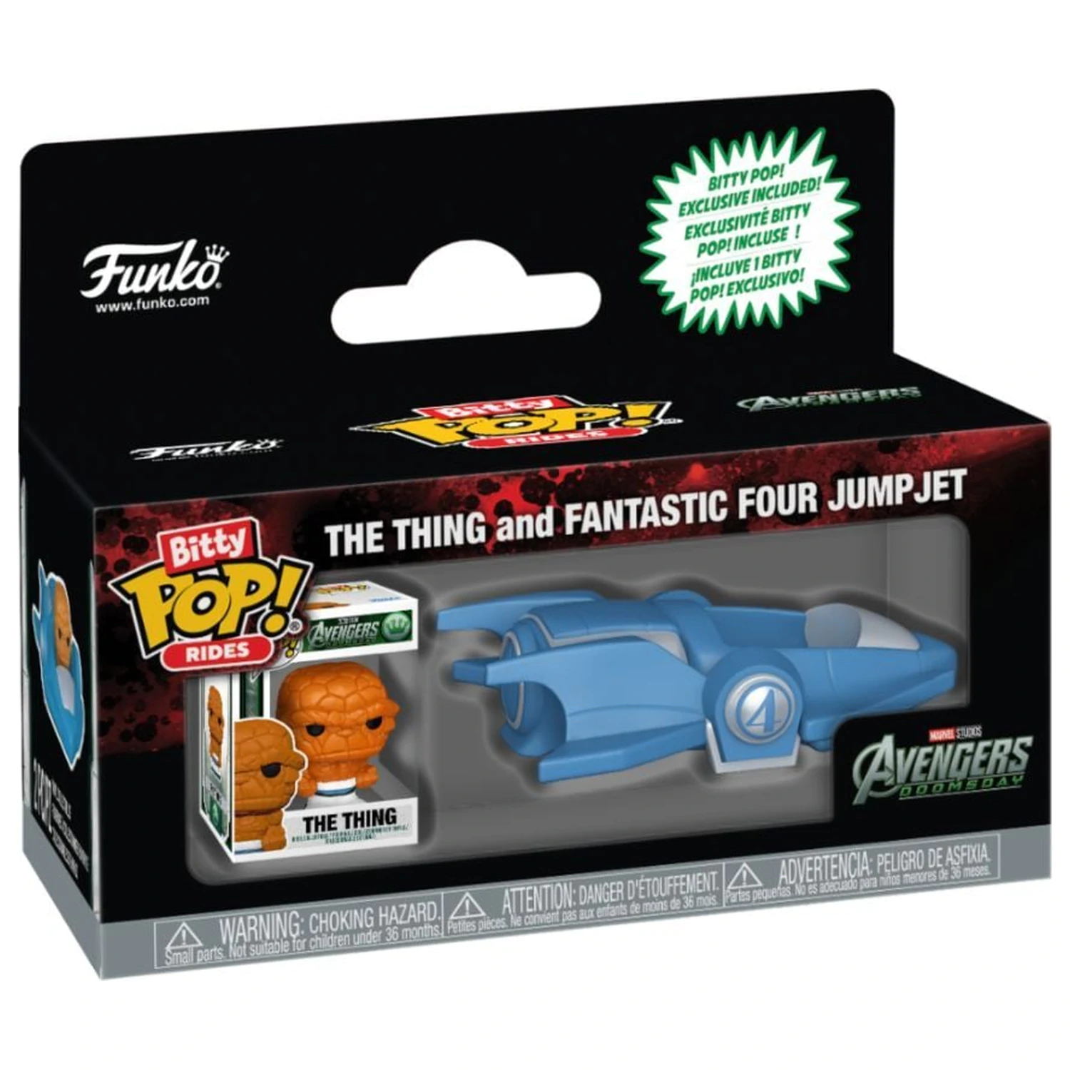 Bitty Funko POP figúrka Ride Marvel Studios Avengers Doomsday The Thing And Fantastic Four Jump Jet produktová fotografia
