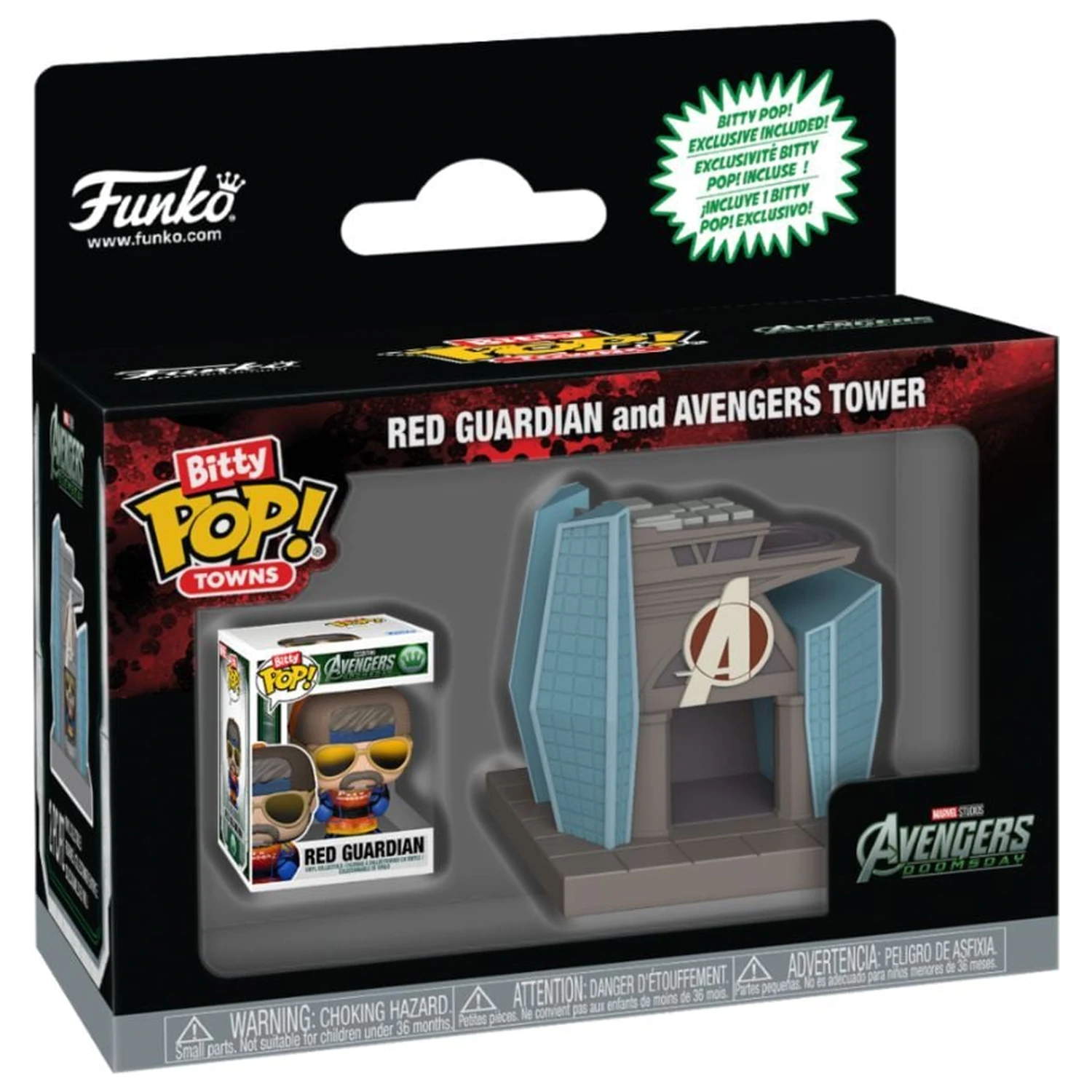 Bitty Funko POP figúrka Ride Marvel Studios Avengers Doomsday Red Guardian And Avengers Tower produktová fotografia