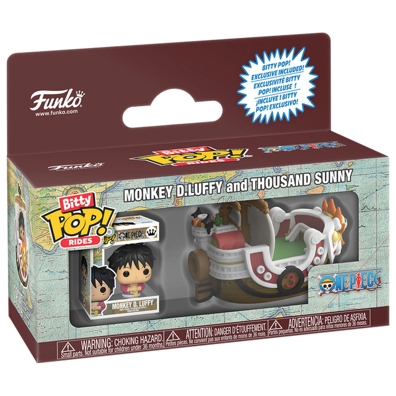 Bitty Funko POP figúrka Ride One Piece Monkey D.Luffy a Thousand Sunny produktová fotografia