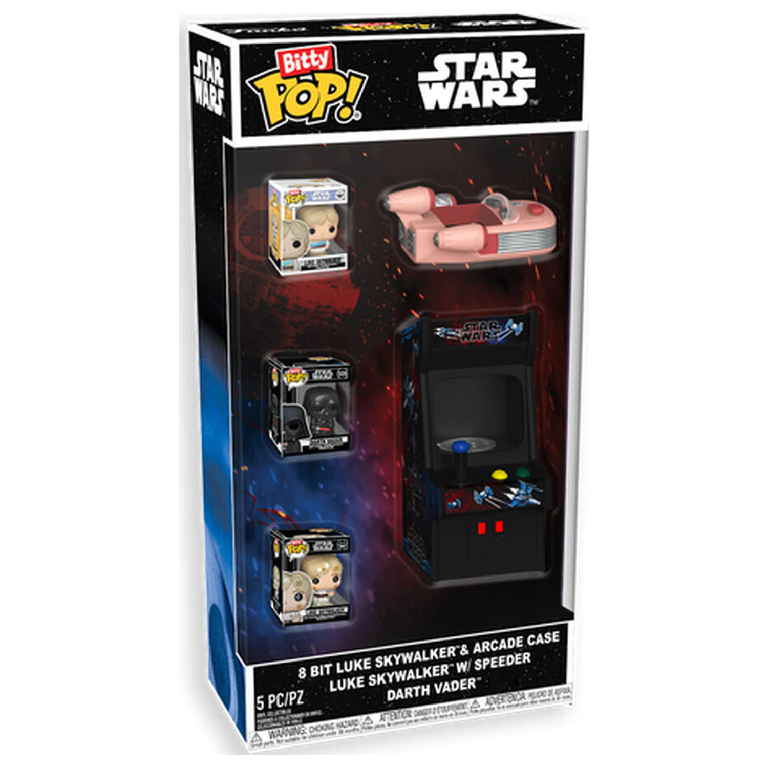 Bitty Funko POP figúrka Star Wars 8 Bit Luke Skywalker & Arcade Case produktová fotografia