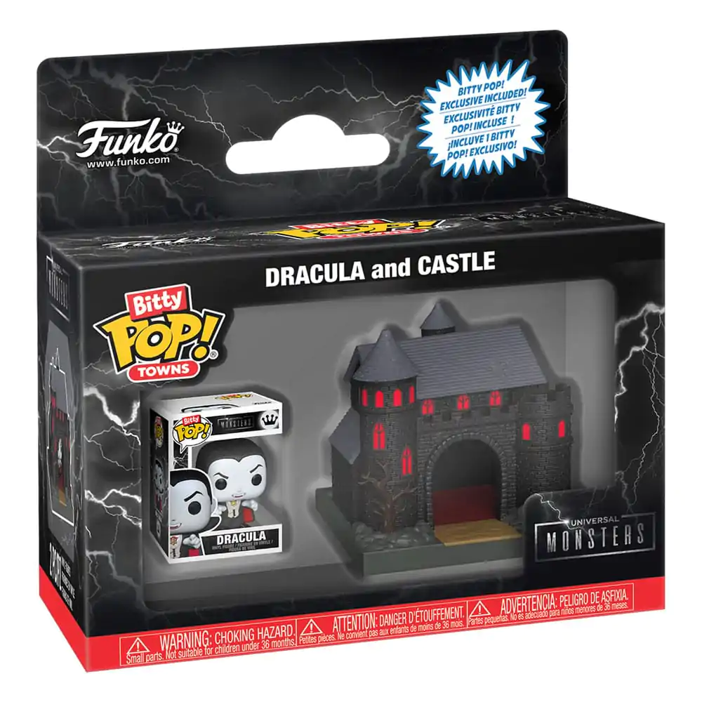 Bitty Funko POP figúrka Town Universal Monsters Dracula and Castle produktová fotografia
