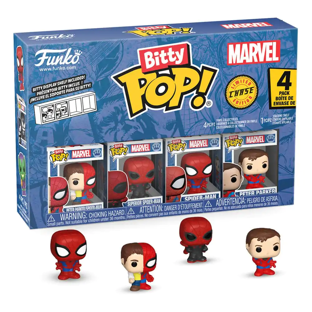 Bitty Funko POP Marvel Spider-Man vinylová figúrka 4-balenie Parker Split produktová fotografia