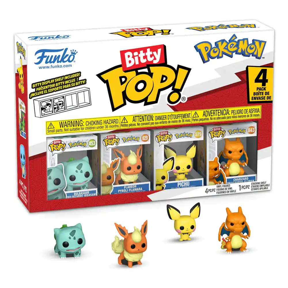 Bitty Funko POP Pokemon Vinyl figúrka 4-balenie Bulbasaur produktová fotografia