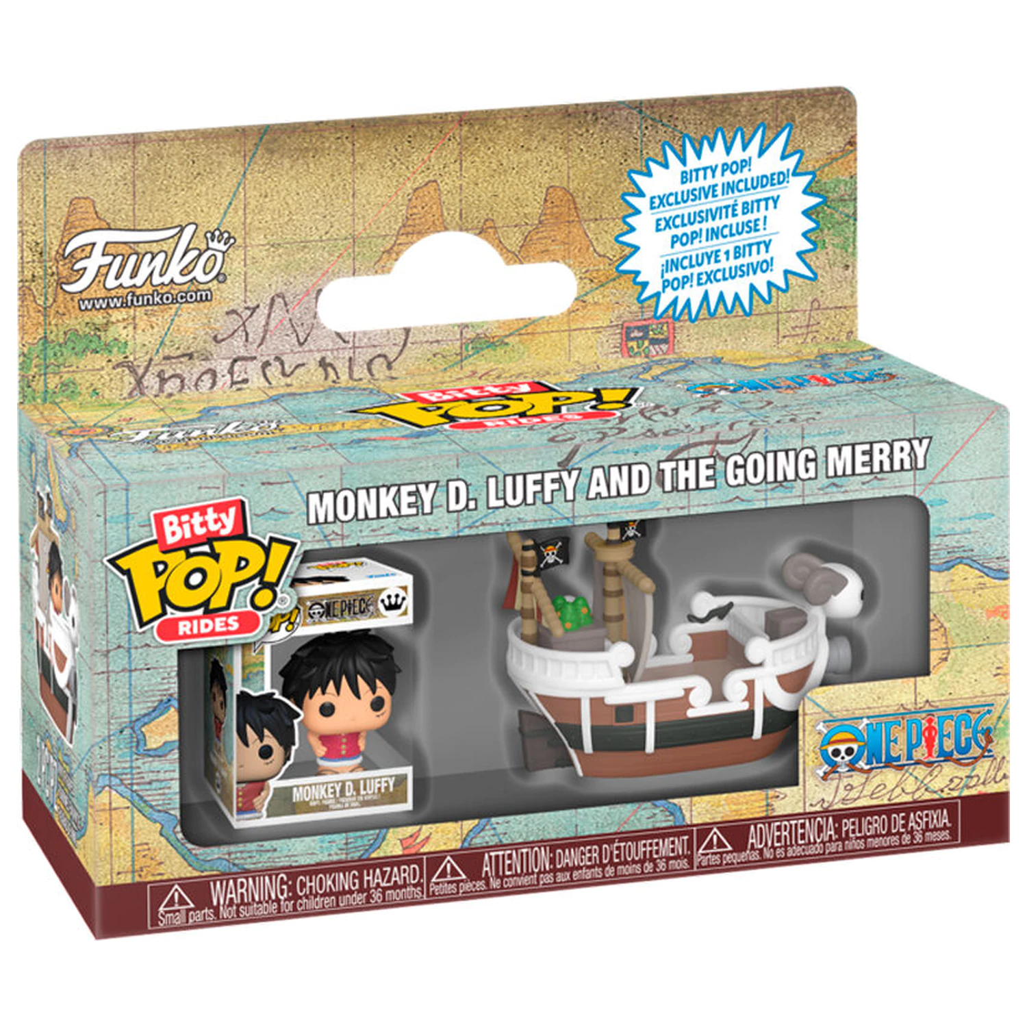 Bitty Funko POP Ride figúrka One Piece Monkey D. Luffy a Going Merry produktová fotografia