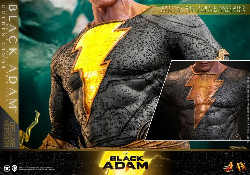 6 cm-es akčná figúrka 1:6 Black Adam DX Black Adam (Golden Armor) Deluxe verzia termékfotó