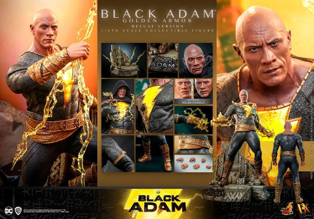 6 cm-es akčná figúrka 1:6 Black Adam DX Black Adam (Golden Armor) Deluxe verzia termékfotó