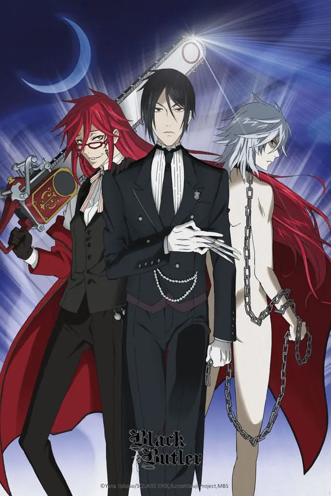 Black Butler Wallscroll Sebastian, Grell & Pluto 60 x 90 cm produktová fotografia