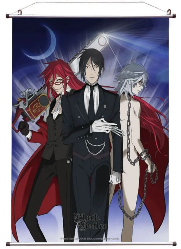 Black Butler Wallscroll Sebastian, Grell & Pluto 60 x 90 cm produktová fotografia