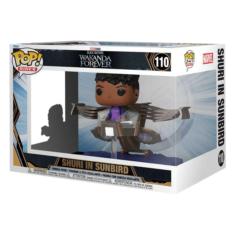 Black Panther: Wakanda Forever POP! Rides Super Deluxe Vinyl Figúrka Shuri a Sunbird-ben 15 cm termékfotó