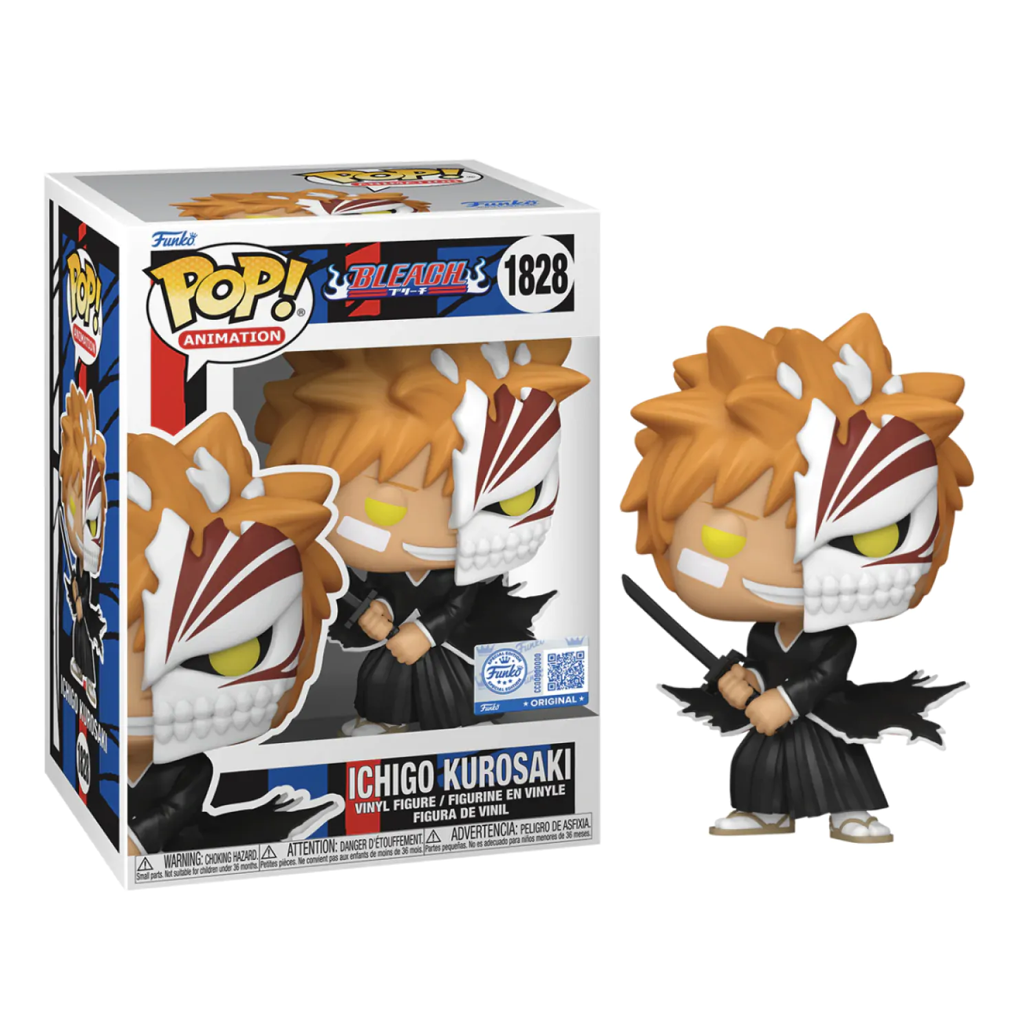 Bleach Funko POP! Animation Vinylová figúrka Ichigo with Half Mask Exclusive 9 cm produktová fotografia