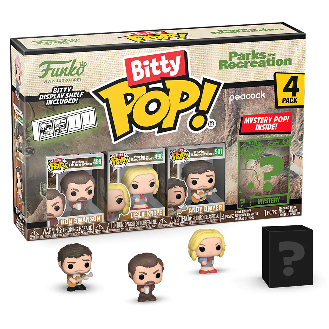 Blister 4 figúrky Bitty Funko POP Park and Recreation Ron produktová fotografia