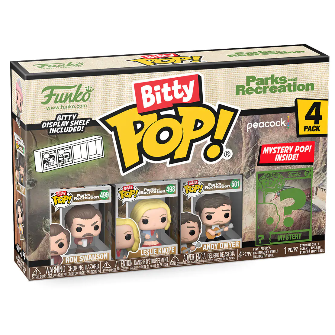 Blister 4 figúrky Bitty Funko POP Park and Recreation Ron produktová fotografia