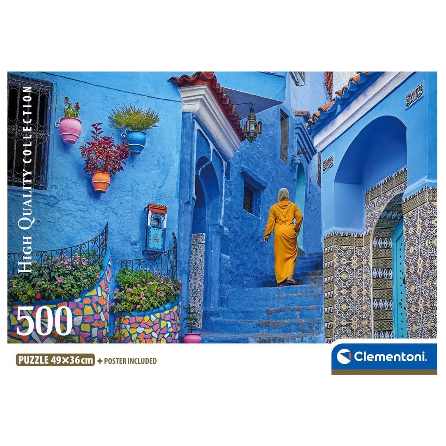 Blue Street Of Chefchaouen puzzle 500 kusov produktová fotografia