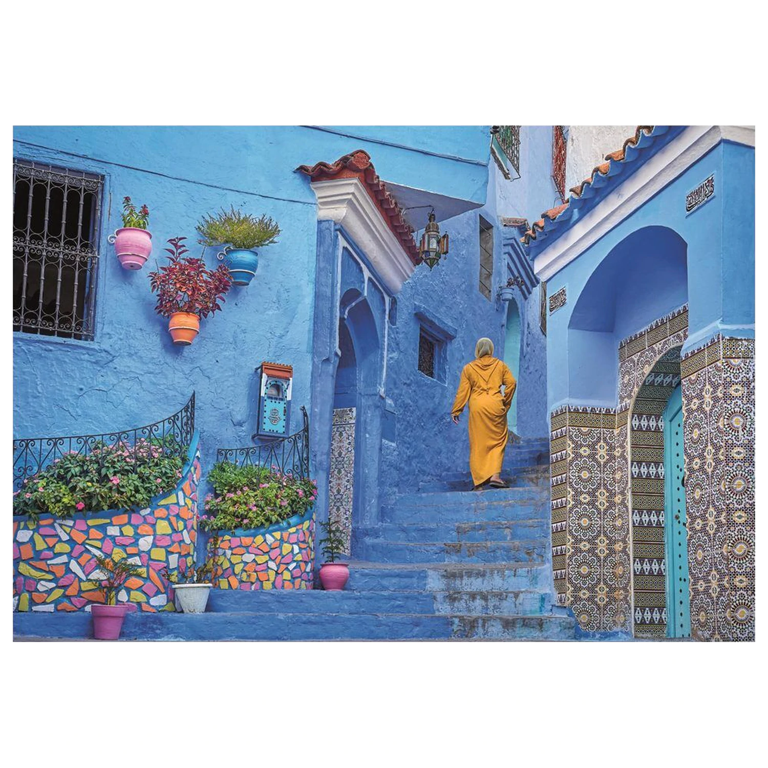 Blue Street Of Chefchaouen puzzle 500 kusov produktová fotografia