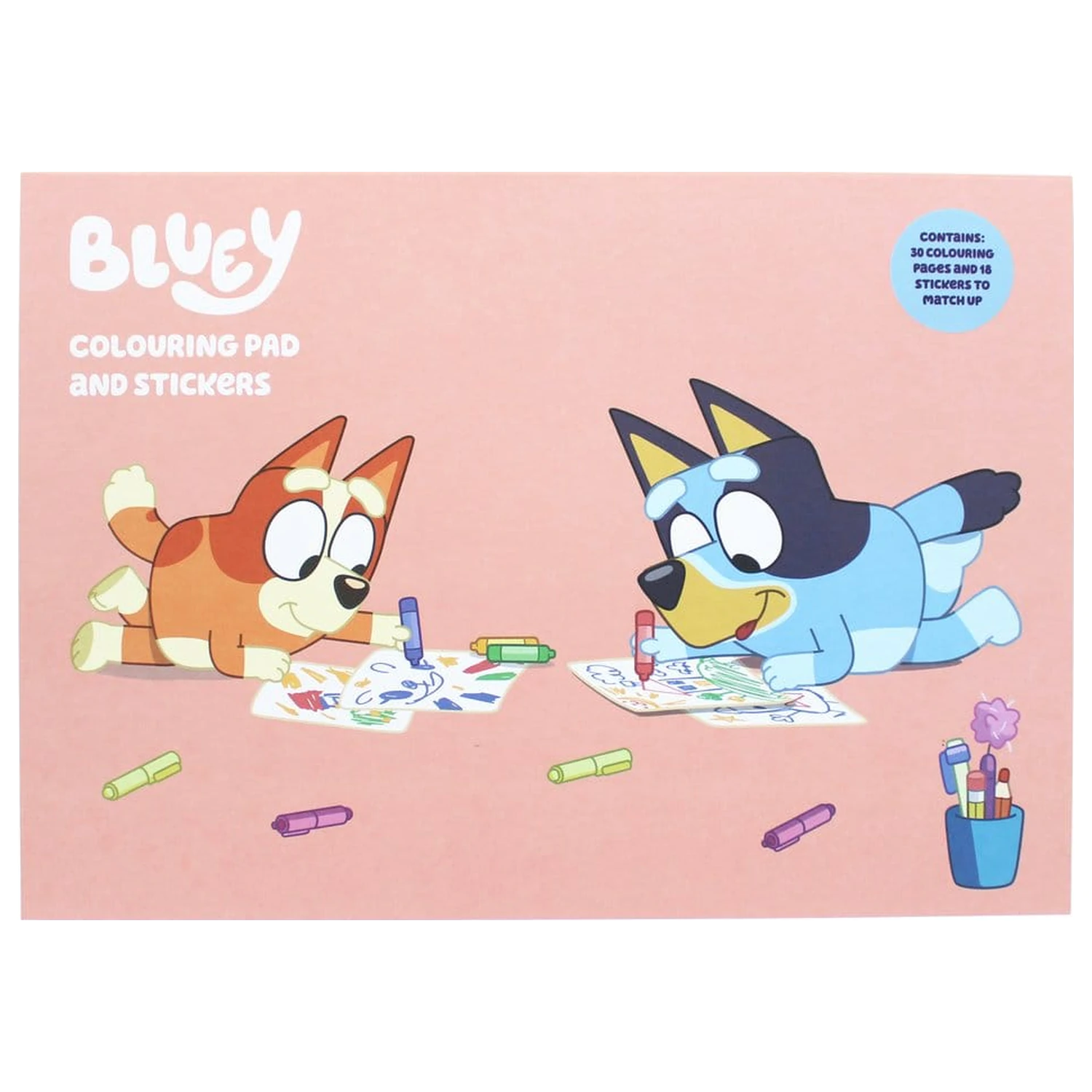 Bluey Maľovanka A4 a Súprava nálepiek produktová fotografia