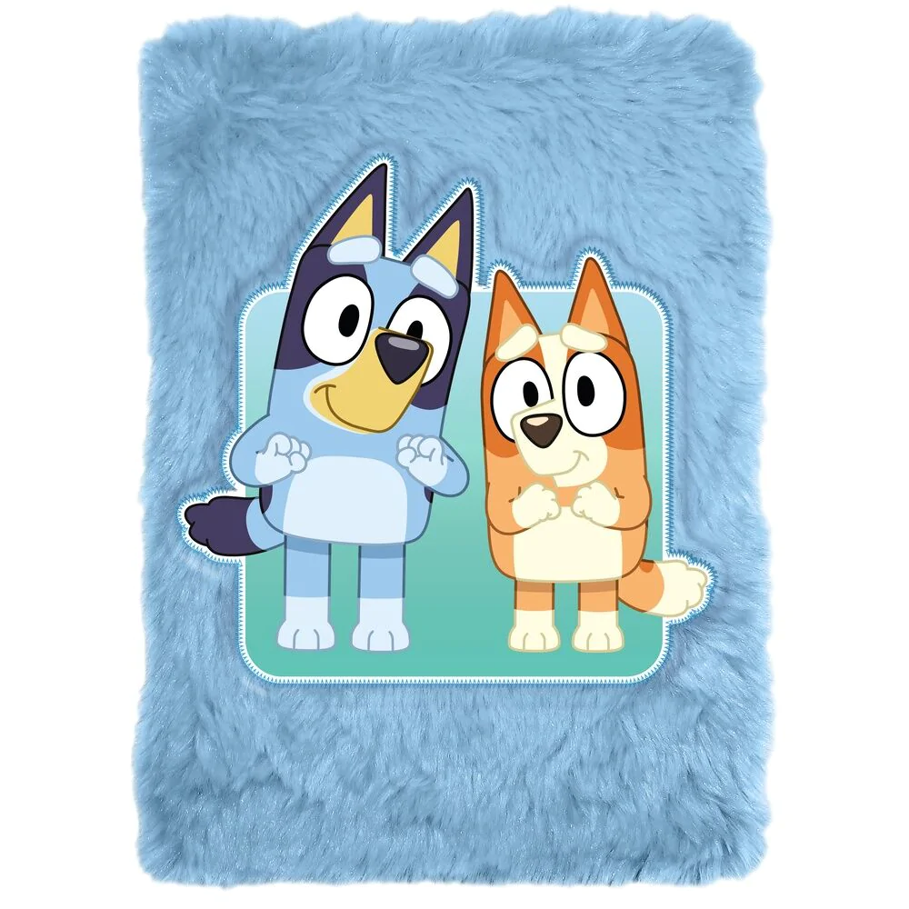 Bluey A5 plyšový zápisník produktová fotografia