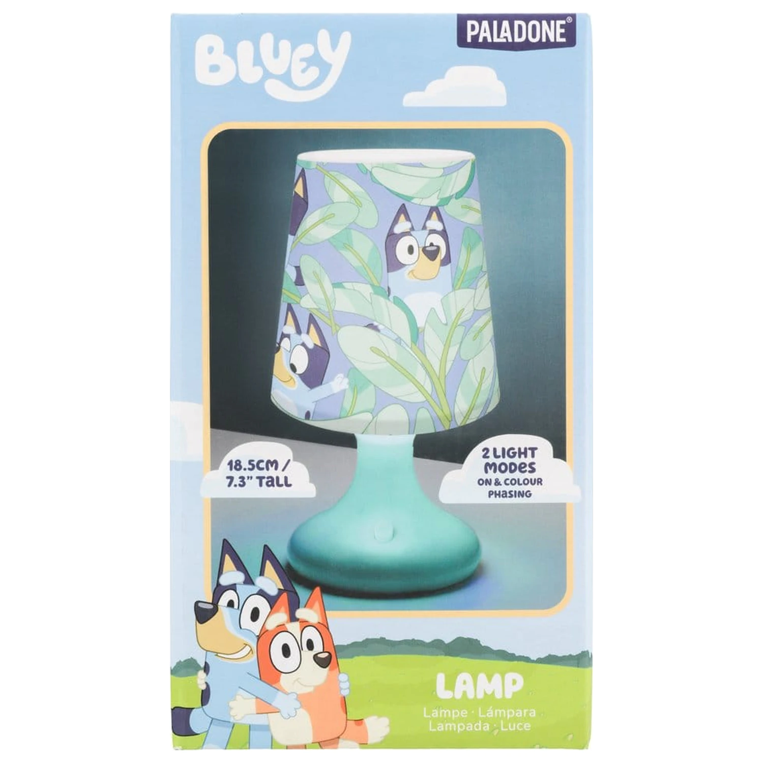Bluey stolná lampa produktová fotografia