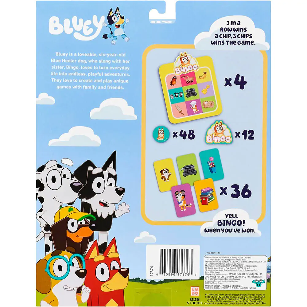 Bluey Bingo friends of the school bingo kartová hra produktová fotografia
