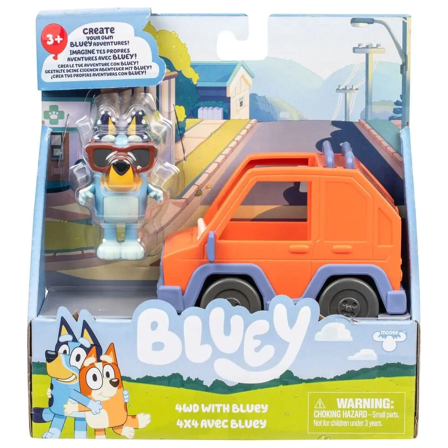 Bluey Mini figúrka herný set Bluey a 4WD auto produktová fotografia