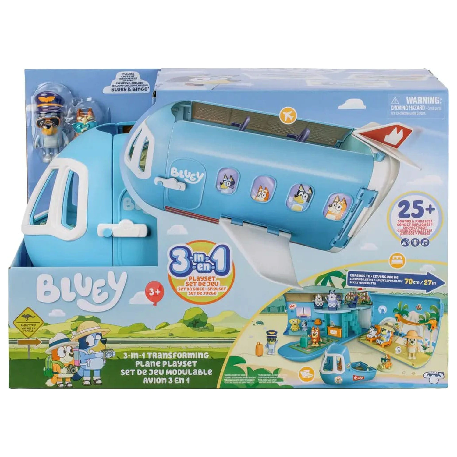 Bluey Mini Figúrka Súprava na hranie Bluey Holiday 3v1 súprava produktová fotografia