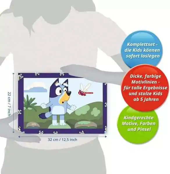 Bluey CreArt Junior Maľovanie podľa čísel Painting Set Bluey & Bingo 22 x 32 cm *German Edition* produktová fotografia
