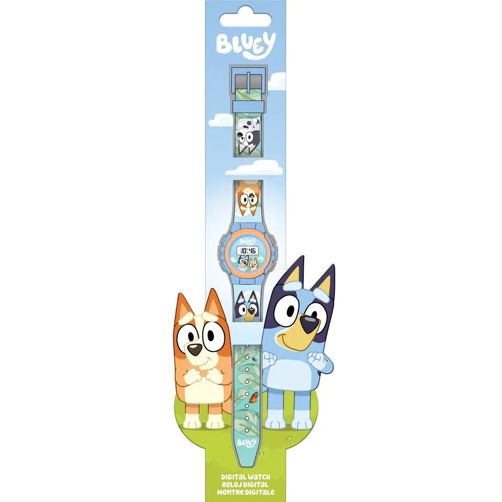 Bluey digitálne detské hodinky produktová fotografia