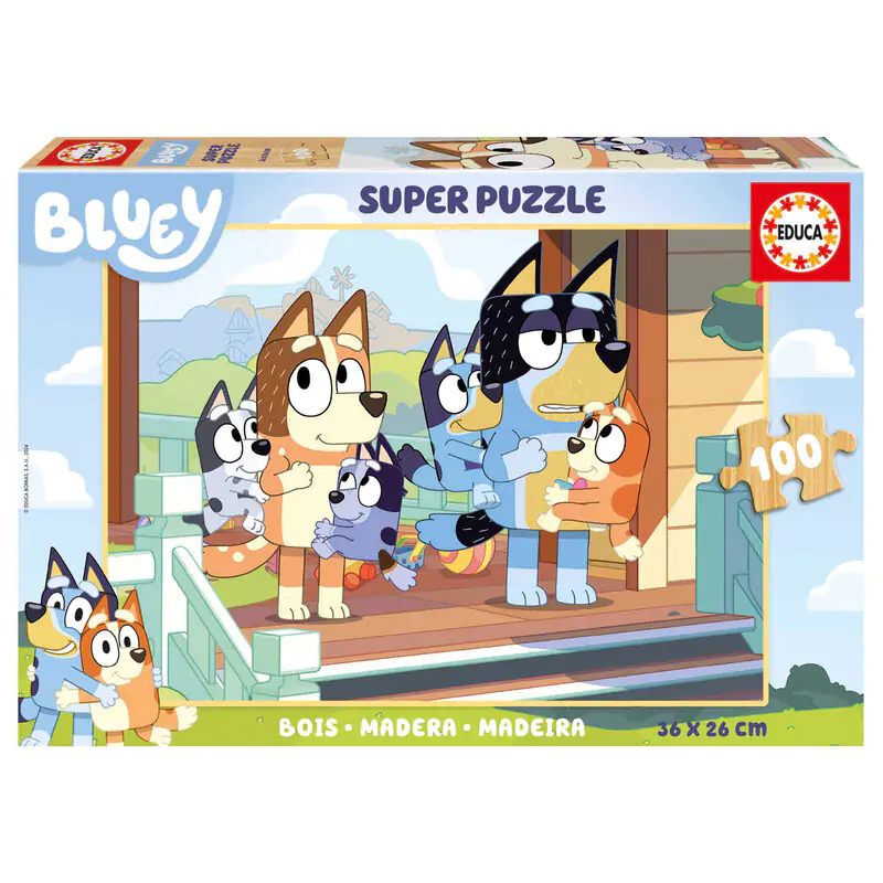 Bluey drevené puzzle 100ks produktová fotografia