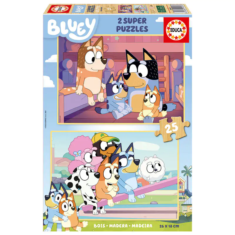 Bluey drevené puzzle 2x25ks produktová fotografia