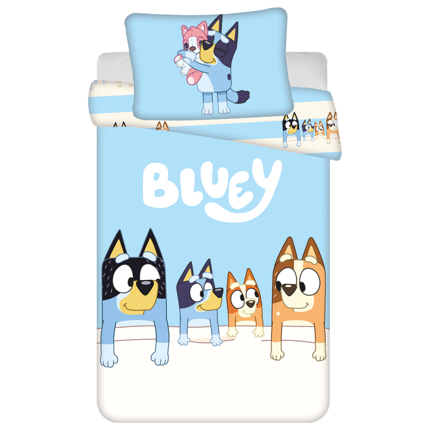 Bluey Family batoľa, predškolský poťah na perinu produktová fotografia