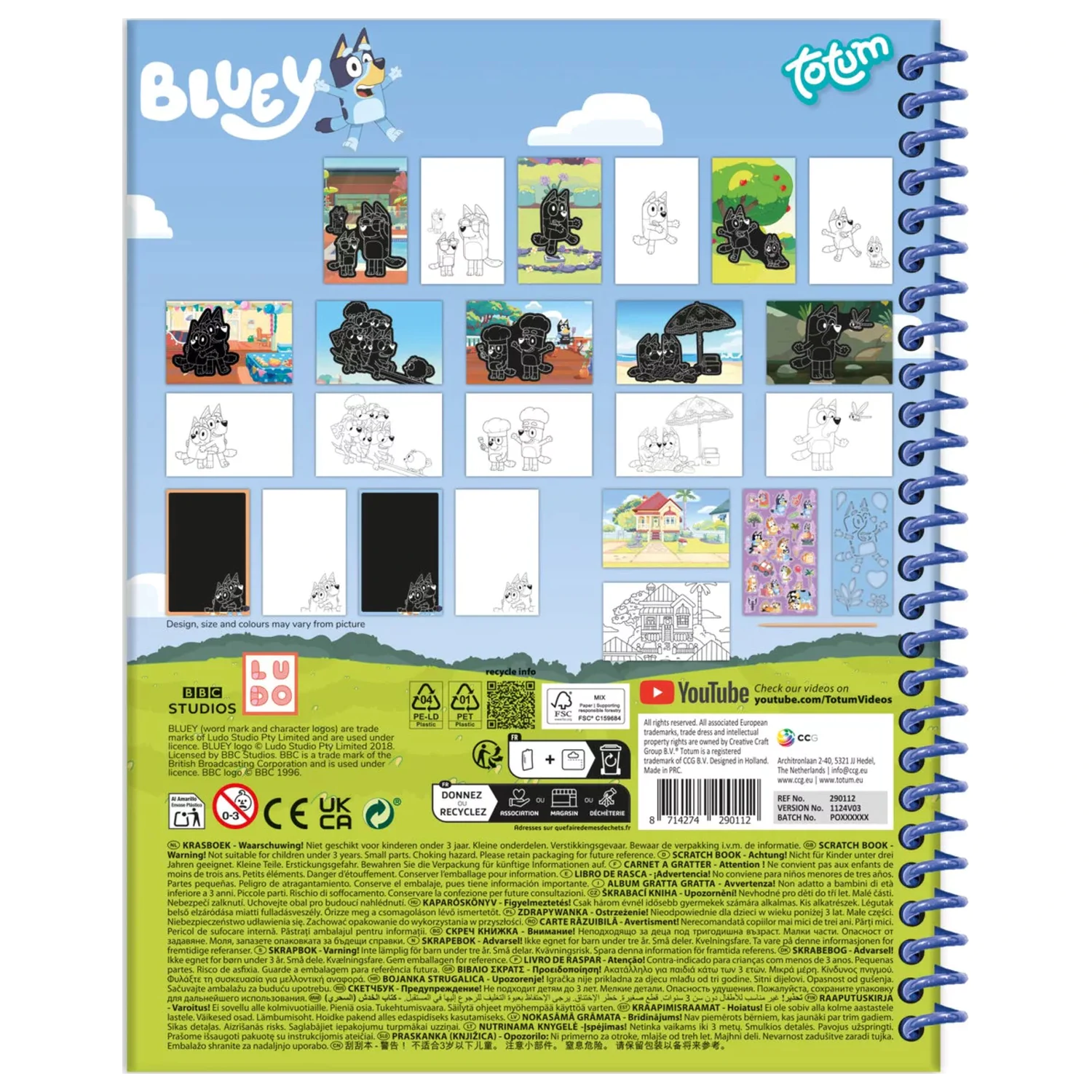 Bluey Fun Scratch Art súprava a Activity Set produktová fotografia