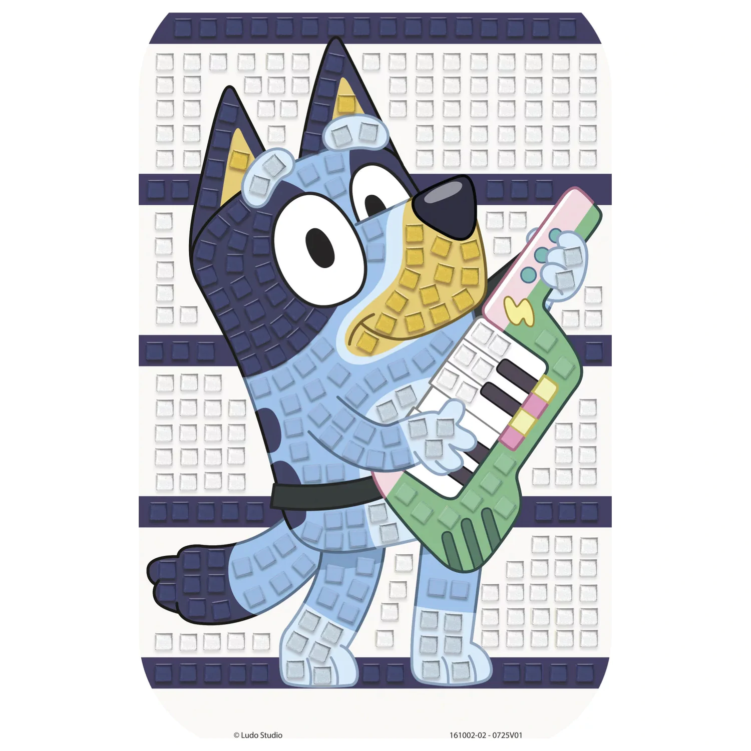 Bluey Guitar Penová mozaika kreatívna súprava produktová fotografia