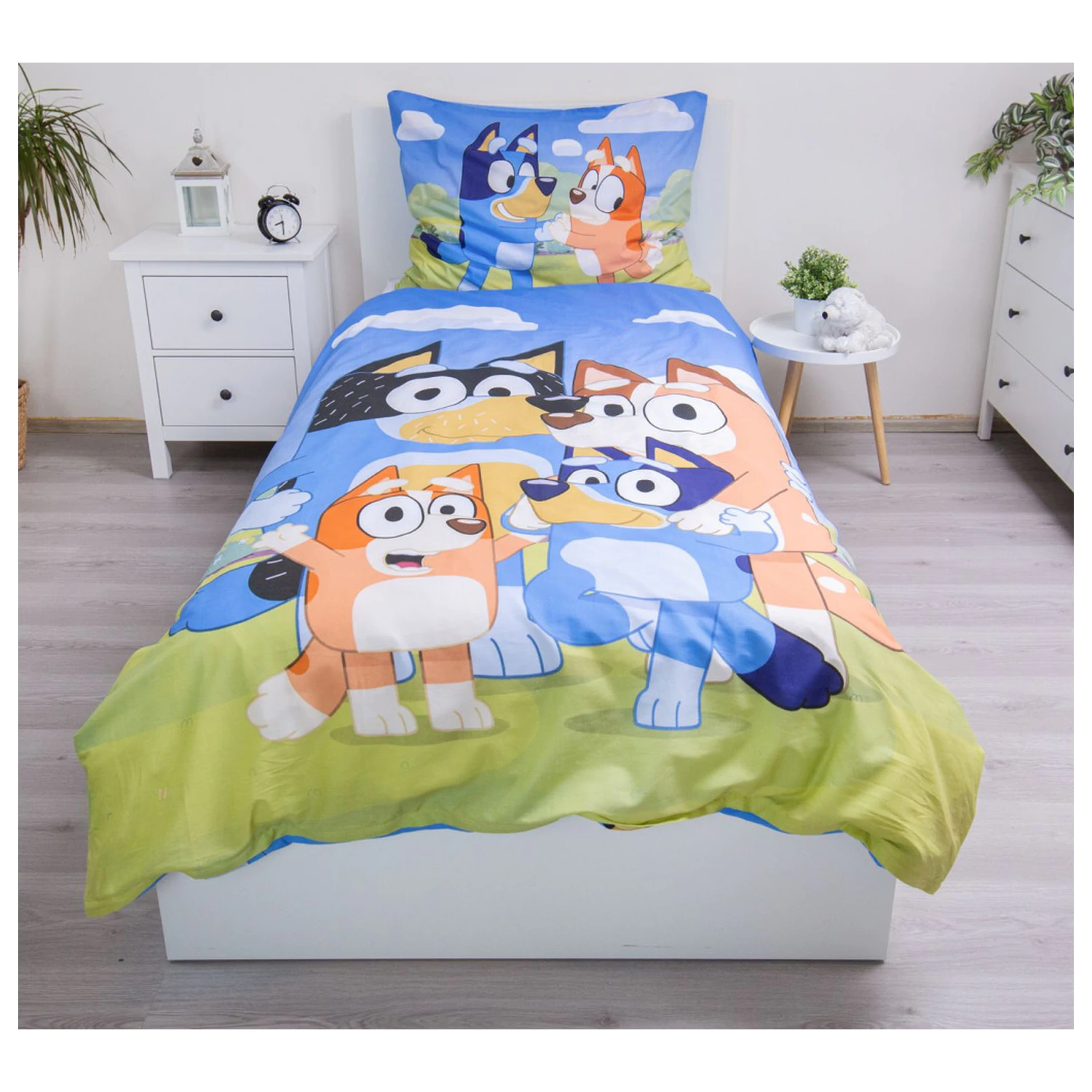 Bluey Šťastná rodina Obliečka na perinu produktová fotografia