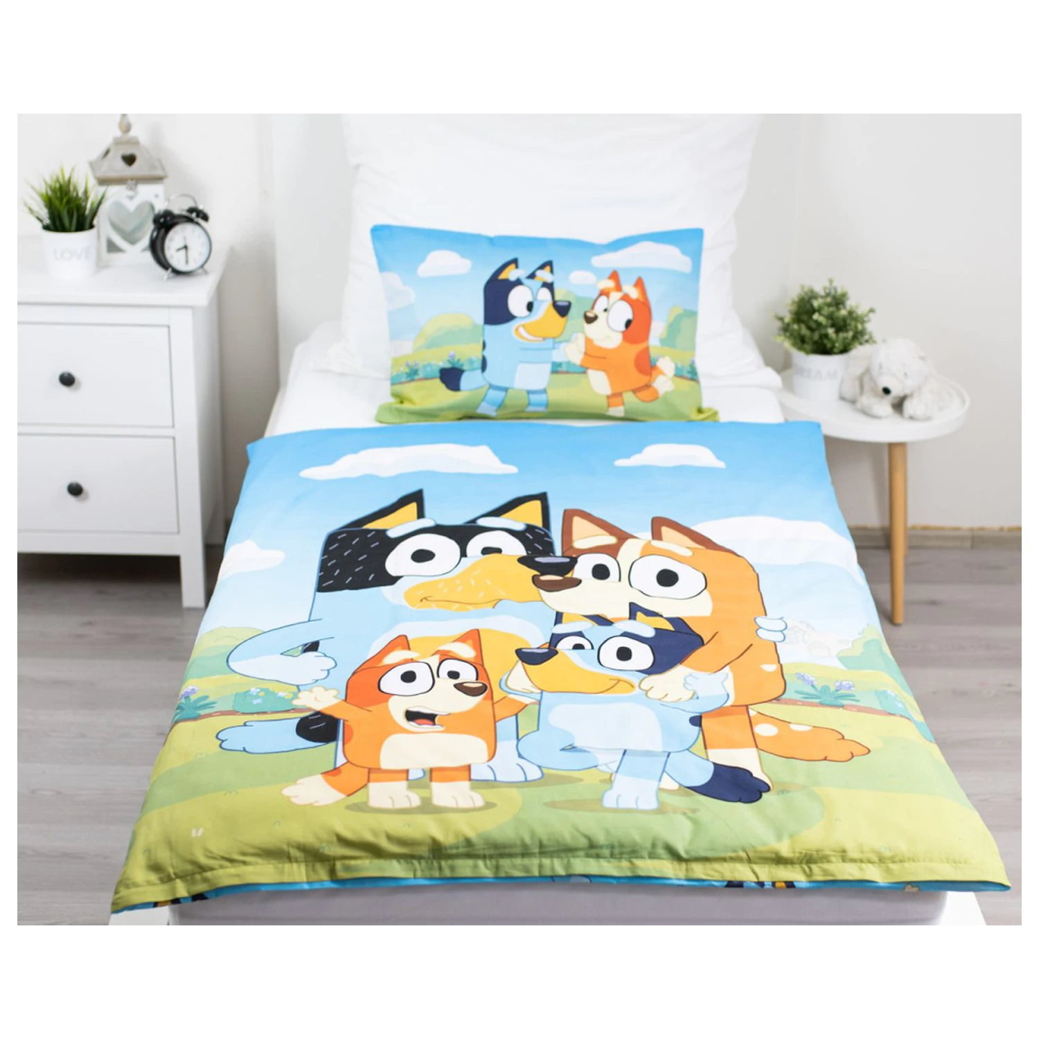 Bluey Šťastná rodinka Detské obliečky na paplón pre predškolákov produktová fotografia
