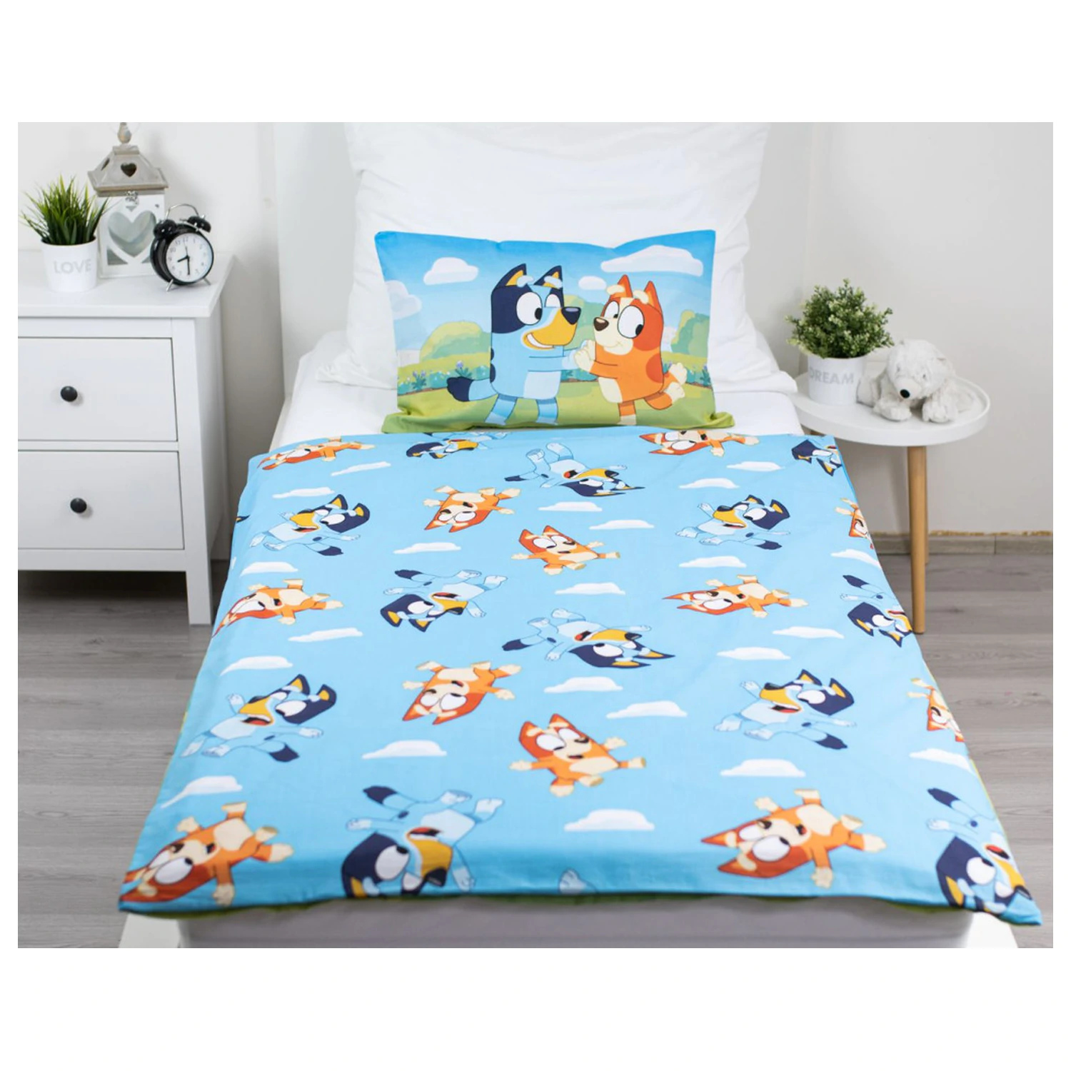 Bluey Šťastná rodinka Detské obliečky na paplón pre predškolákov produktová fotografia