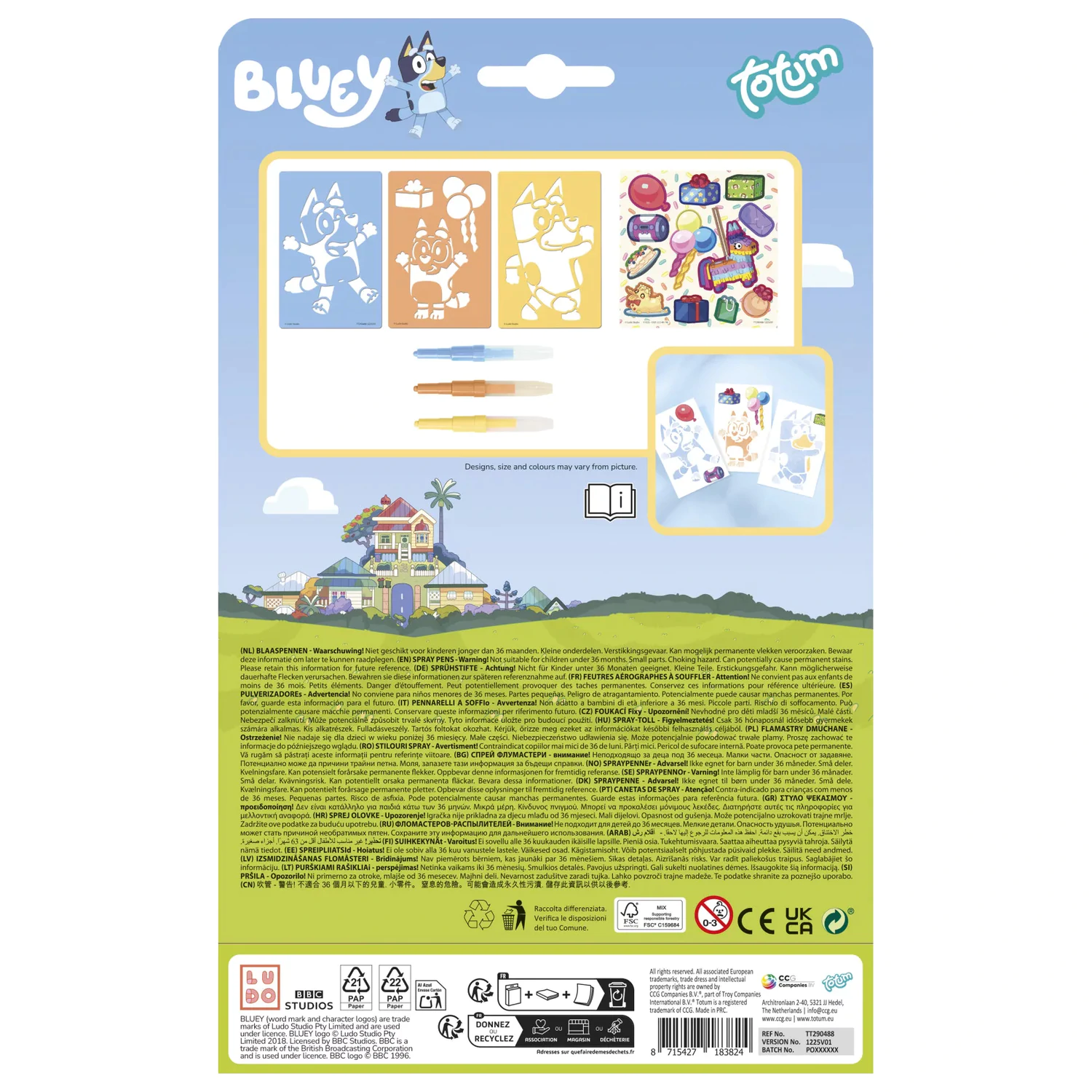 Bluey Happy kreatívny set so sprejovým perom produktová fotografia
