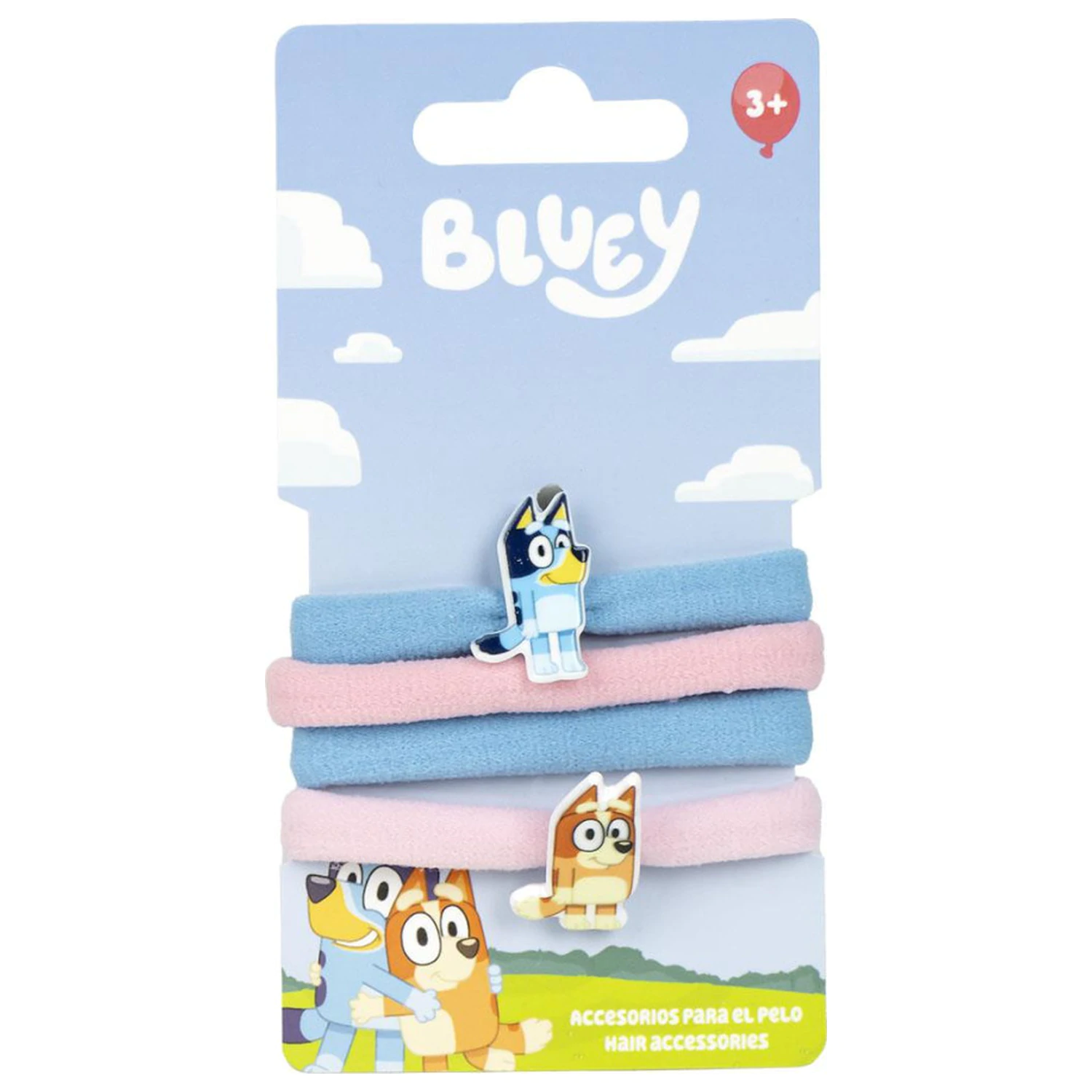Bluey Happy Vibes súprava 4 gumičiek do vlasov produktová fotografia