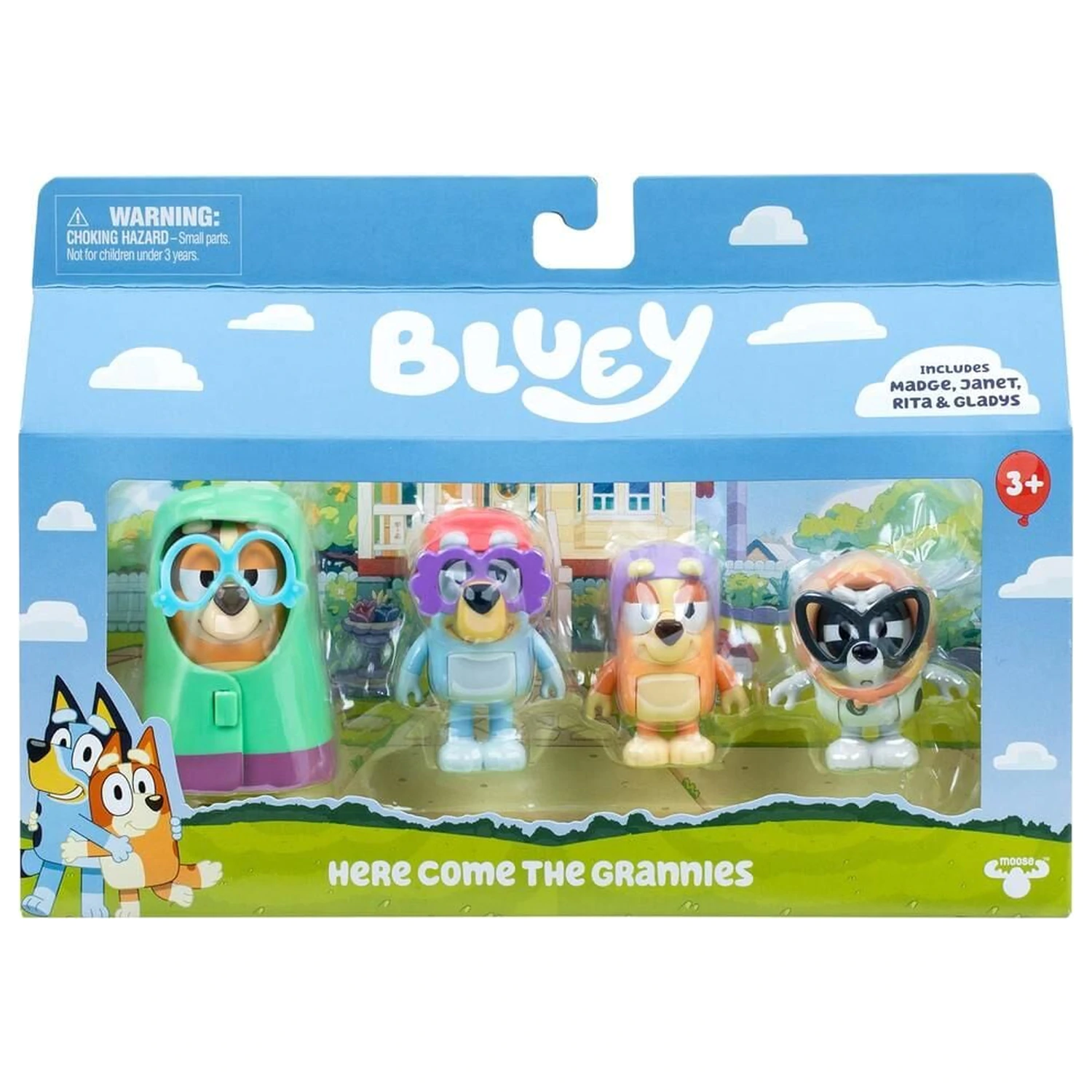 Bluey Here Come The Grannies balenie 4 figúrok produktová fotografia