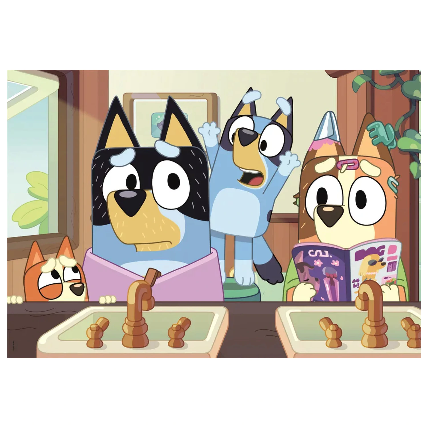 Bluey Domáca zábava 30 dielne puzzle produktová fotografia