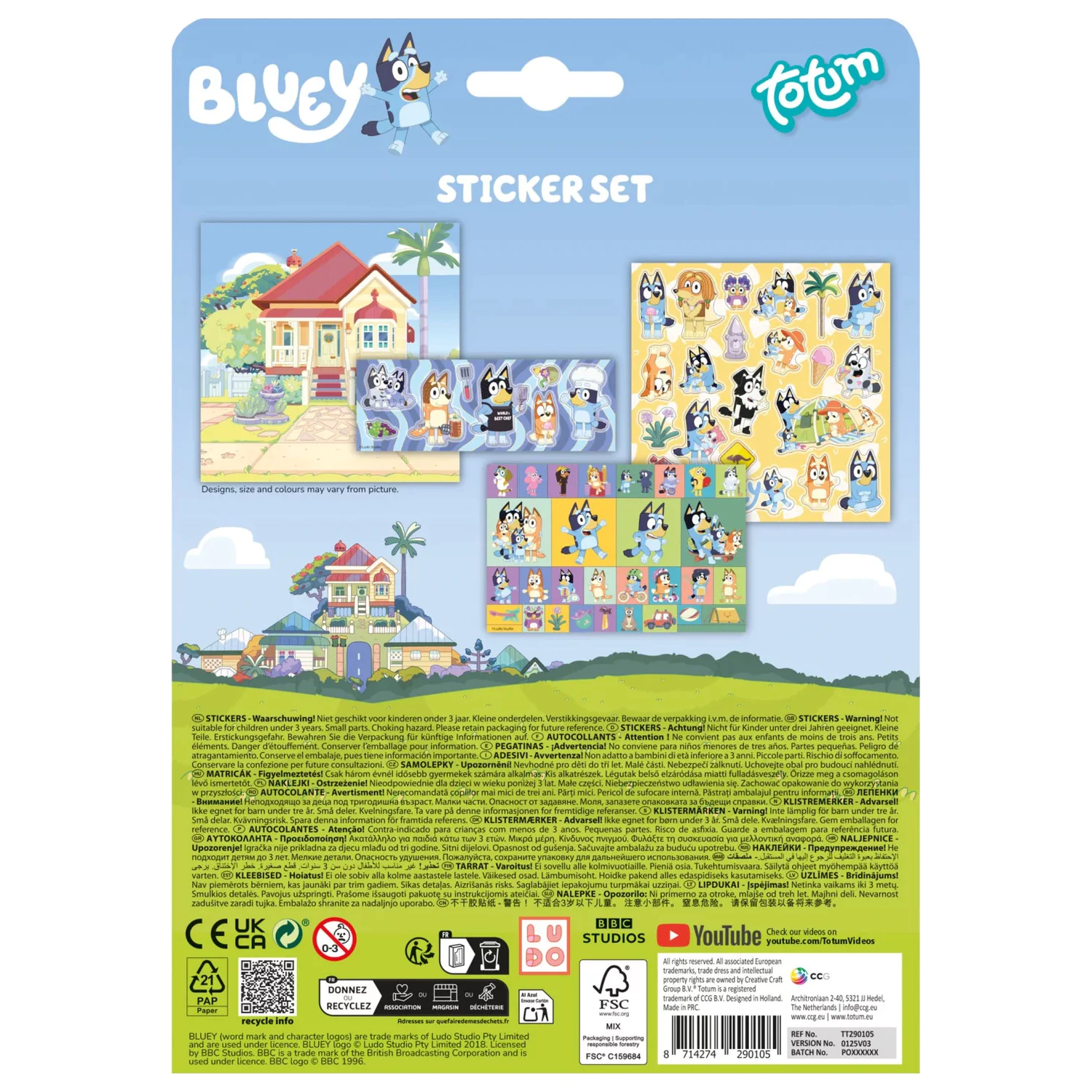 Bluey Domáca sada nálepiek produktová fotografia