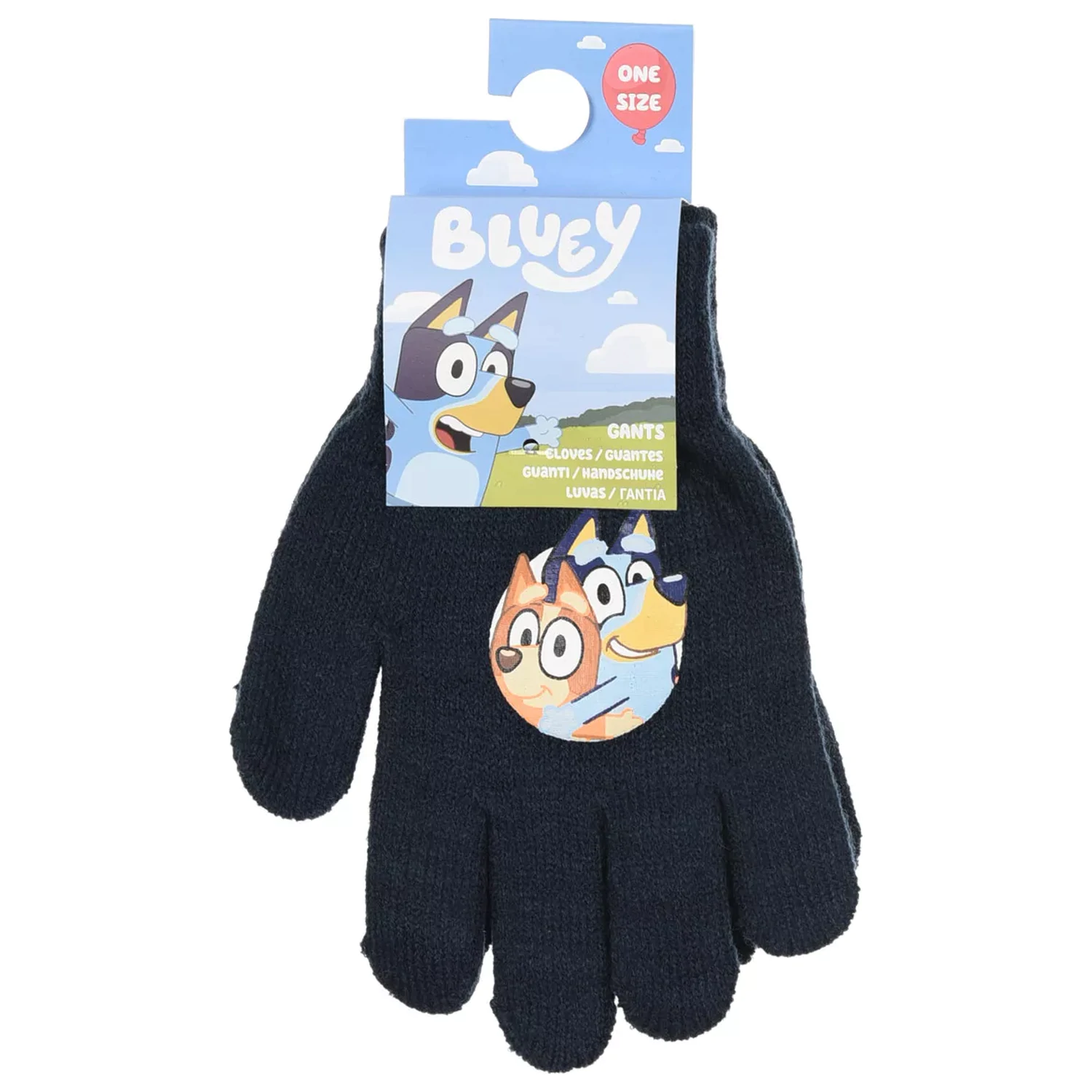 Bluey Hugs tmavé detské rukavice produktová fotografia