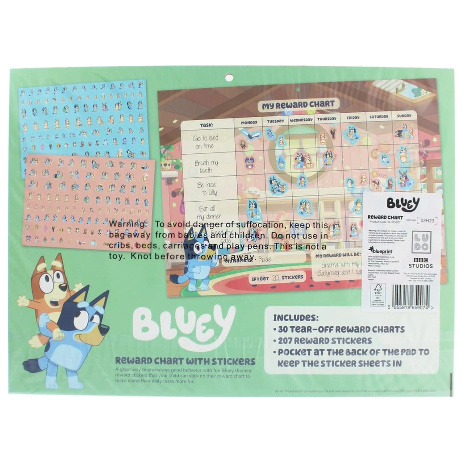 Bluey Sada grafu odmien produktová fotografia