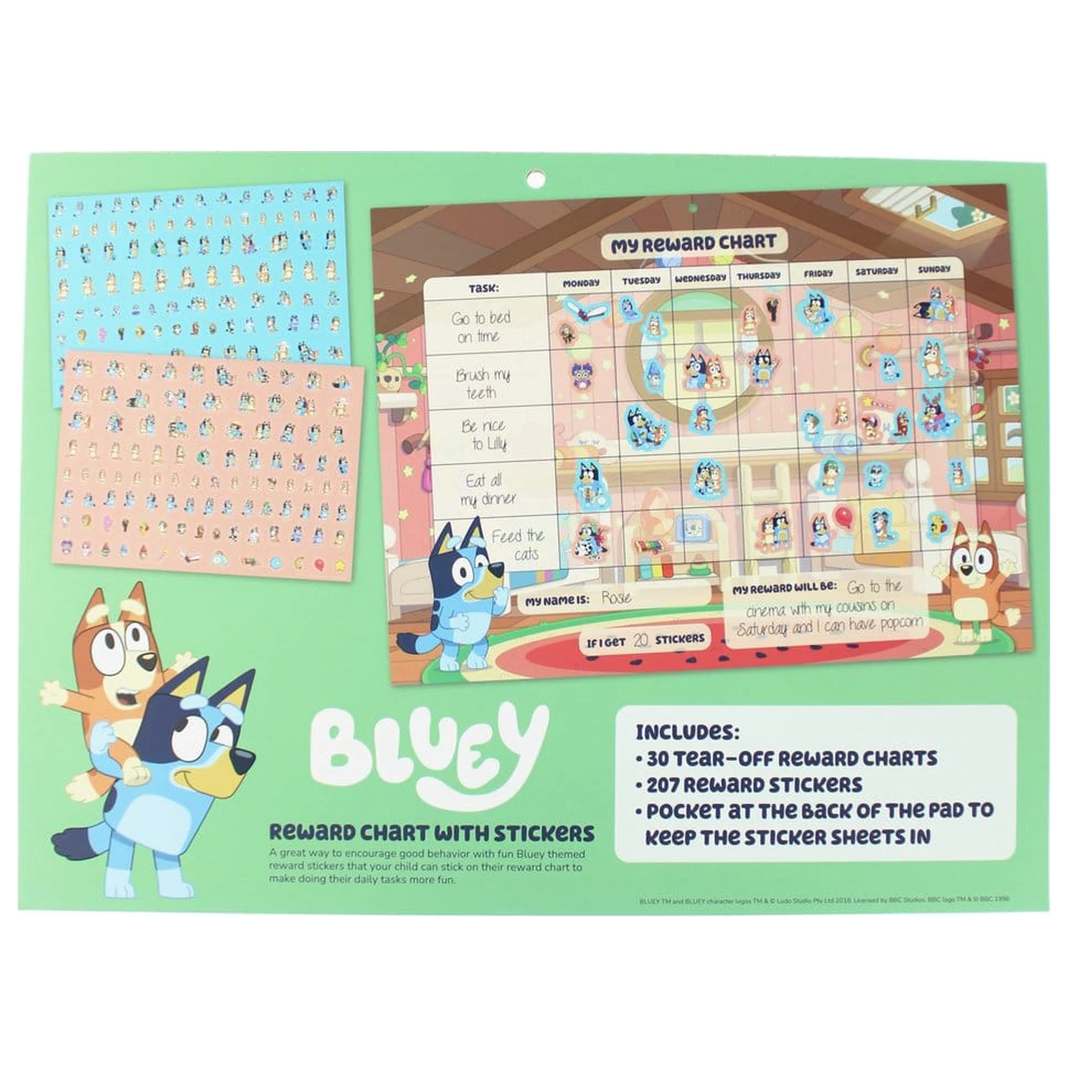 Bluey Sada grafu odmien produktová fotografia