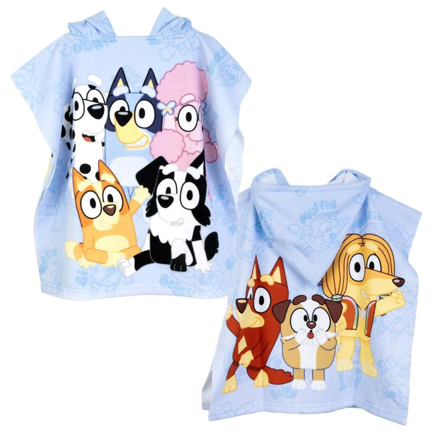 Bluey pončo uterák z mikrovlákna produktová fotografia