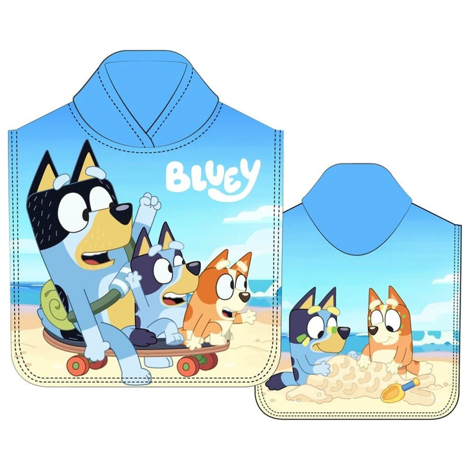 Bluey mikrovláknová pončo osuška produktová fotografia