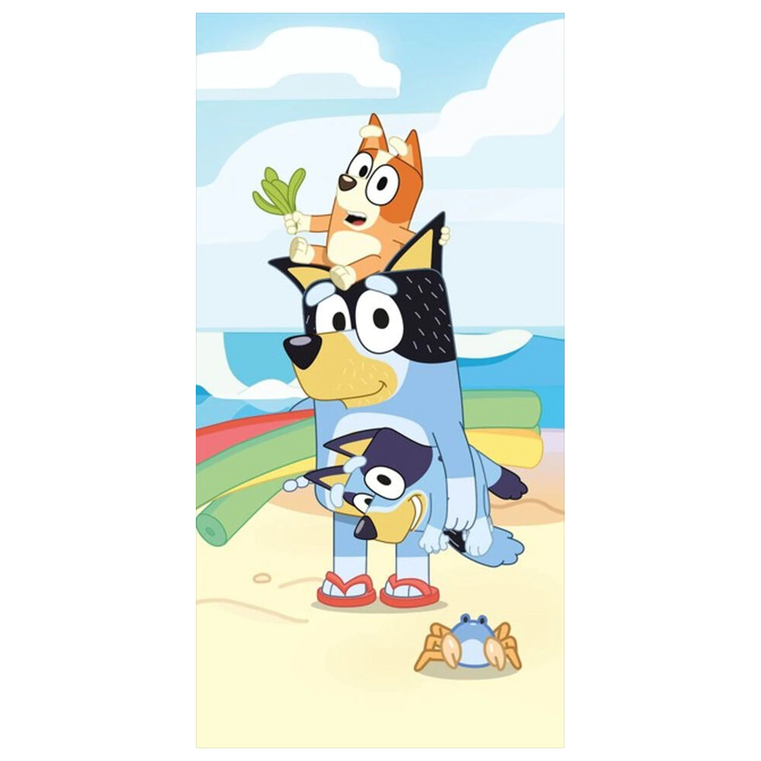 Bluey mikro vláknový plážový uterák produktová fotografia