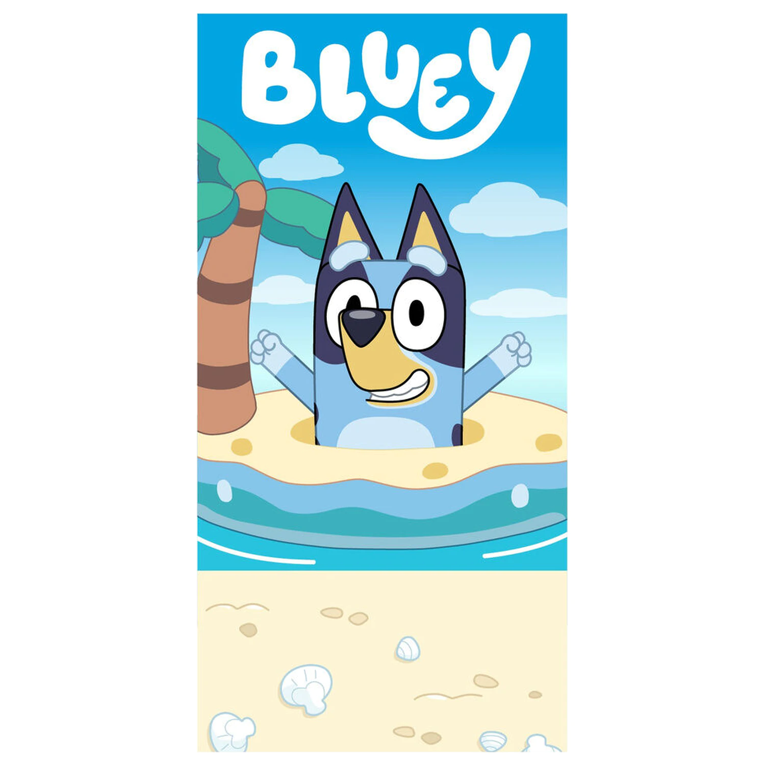 Bluey plážová osuška z mikrovlákna produktová fotografia