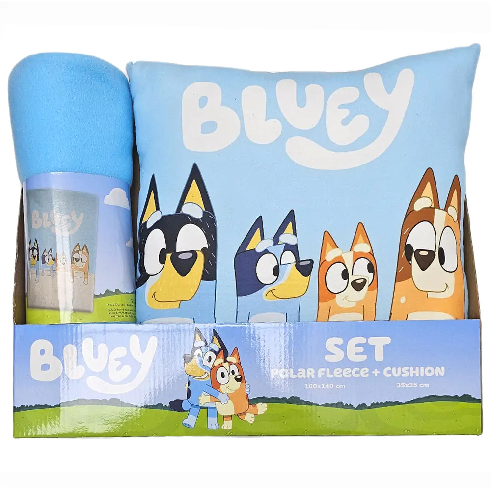 Bluey polárna deka + vankúš sada termékfotó