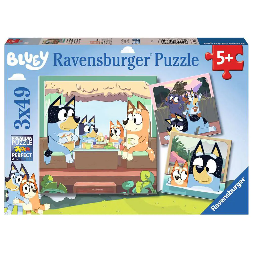 Bluey puzzle 3 x 49 dielikov produktová fotografia