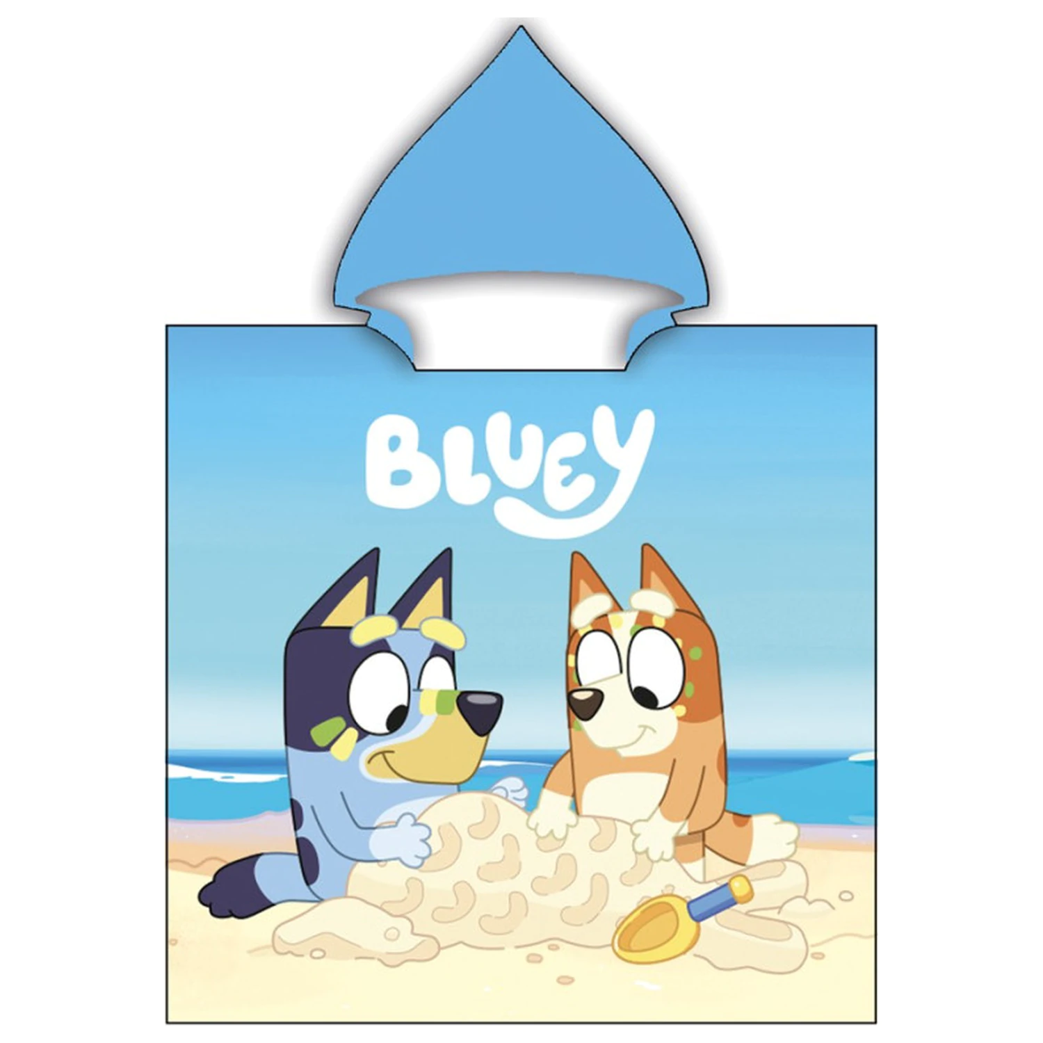 Bluey Sandcastle plážový uterák pončo 55x110 cm produktová fotografia