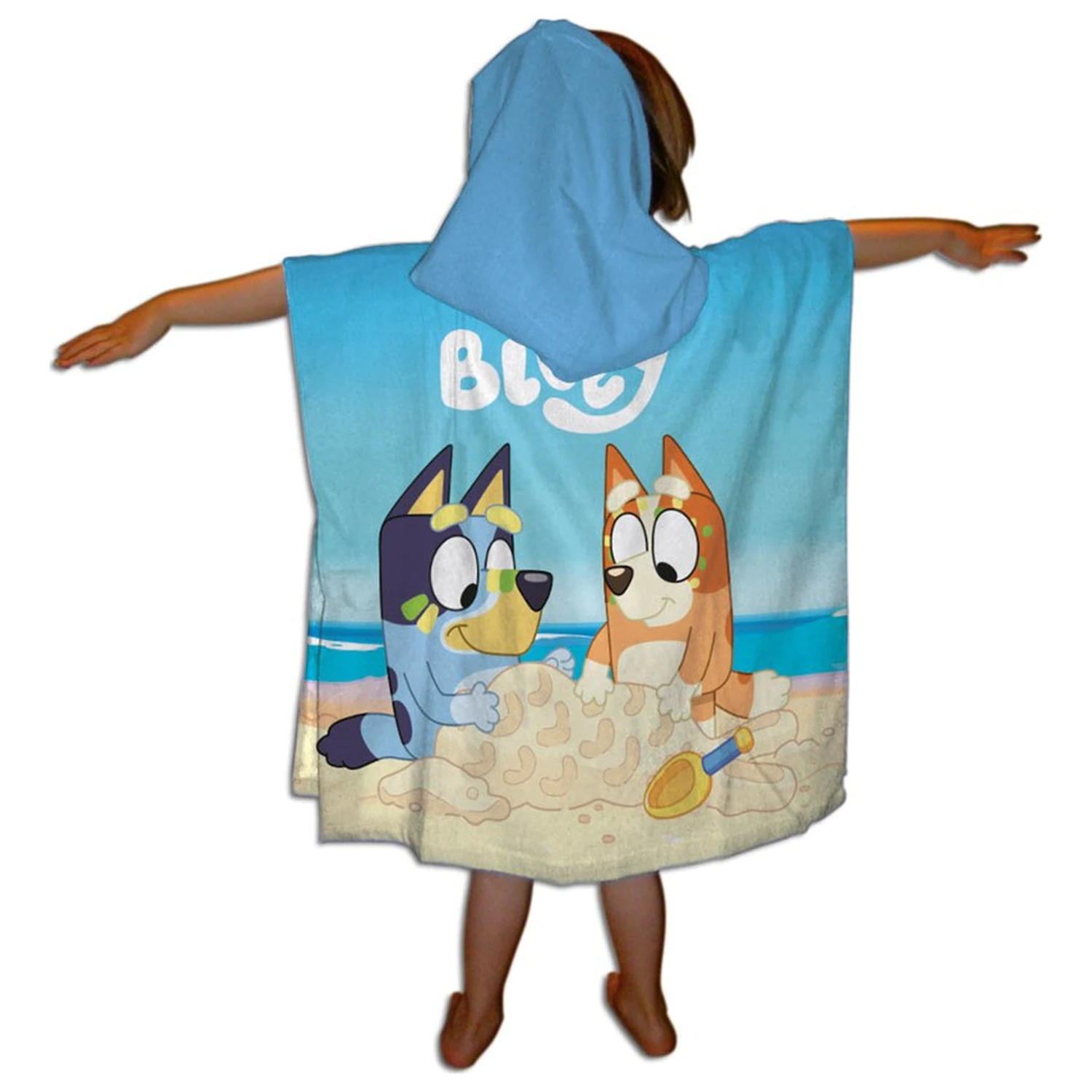Bluey Sandcastle plážový uterák pončo 55x110 cm produktová fotografia